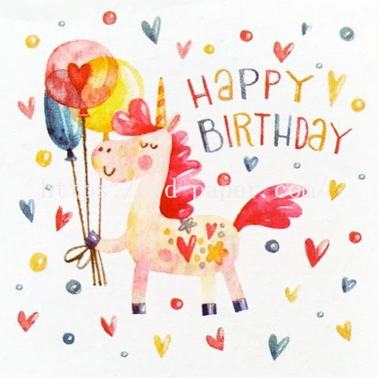 2-printed birthday napkins