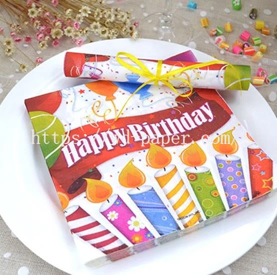 4-happy birthday cocktail napkins